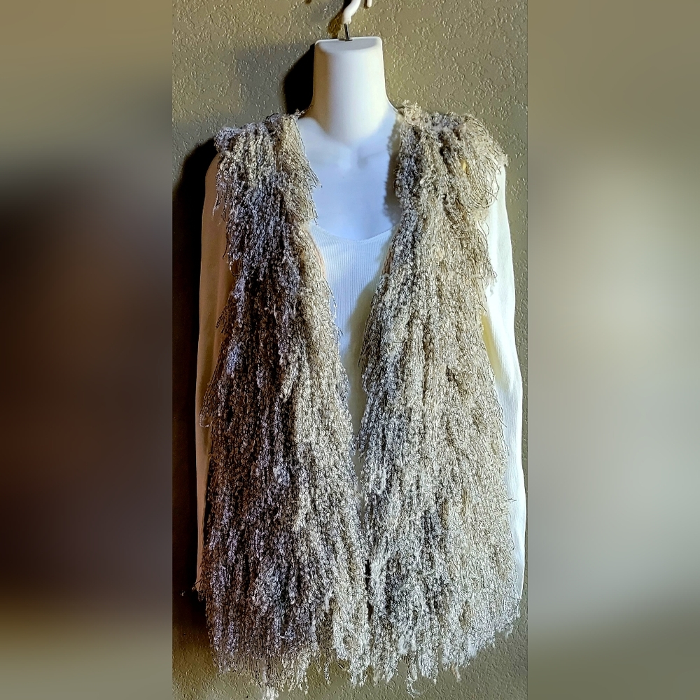 Shaggy Bohemian hippie style vest